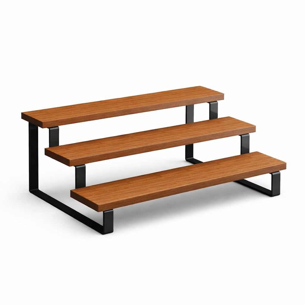 ستاند منظم توابل وبرطمانات من الخشب والمعدن للمطبخ – سعة 12 برطمان – متعدد الألوان