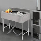 حوض مطبخ صناعي 3 أحواض استانلس ستيل 304 مع خلاط وتصريف للمطاعم والمطابخ التجارية